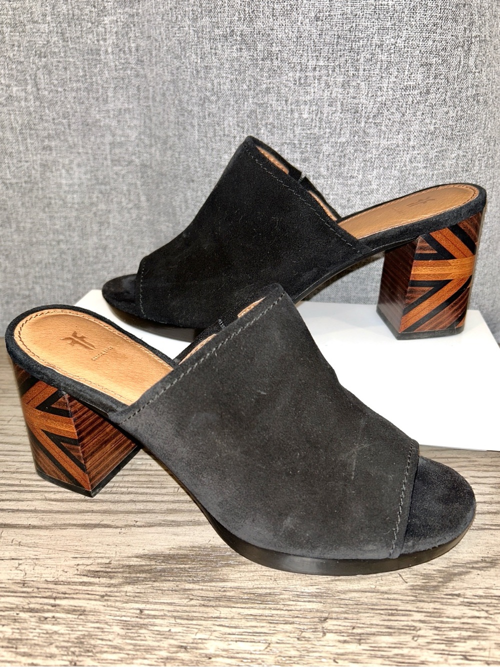 Frye Suede Block Heels